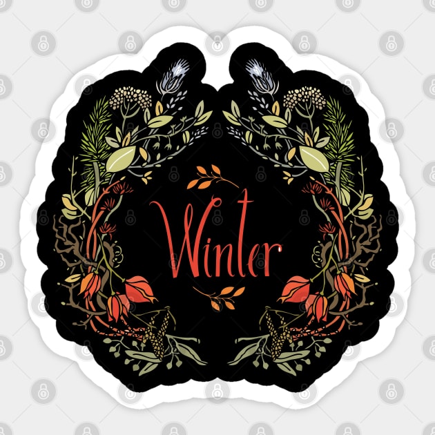 Winter Sticker by Mako Design 